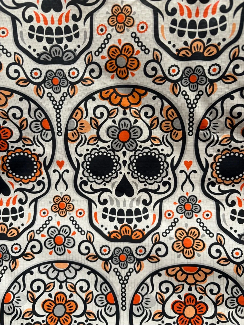 Orange & Black Sugar Skull Reusable TJMaxx Tote Bag NWT Day of the Dead